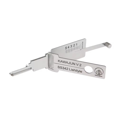 Купить Lishi 2in1 Residential Civilian tools Lock Cylinder Opening Tool(SS342) Reader for japan KAWAJUN Locksmith Tools Производство в сети